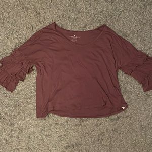 American Eagle Ruffle Sleeve Top